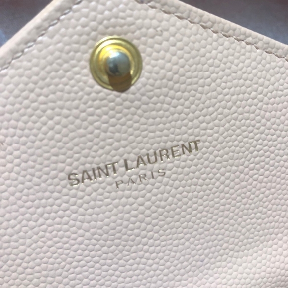 Saint Laurent YSL Cassandre Matelasse Long Flap Wallet w/Chain - Picture 2 of 12